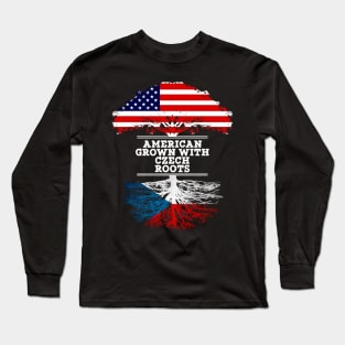 American Grown With Czech Roots - Gift for Czech From Czech Republic Long Sleeve T-Shirt